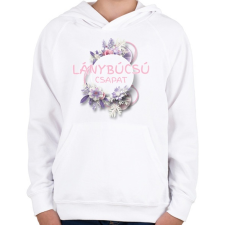 PRINTFASHION Lánybúcsú csapat - Gyerek kapucnis pulóver - Fehér gyerek pulóver, kardigán
