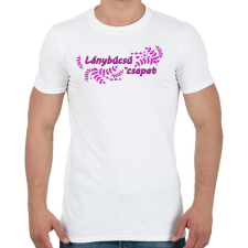 PRINTFASHION Lánybúcsú csapat (levélmintás) - Férfi póló - Fehér férfi póló