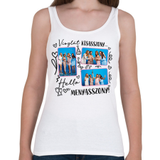 PRINTFASHION Lánybúcsú egyedi képpel - Női atléta - Fehér női trikó