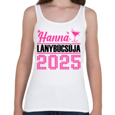 PRINTFASHION Lánybúcsú - Egyedi névvel - Női atléta - Fehér női trikó