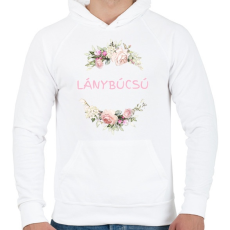 PRINTFASHION Lánybúcsú - Férfi kapucnis pulóver - Fehér