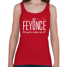 PRINTFASHION Lánybúcsú - FEYONCÉ - Női atléta - Cseresznyepiros