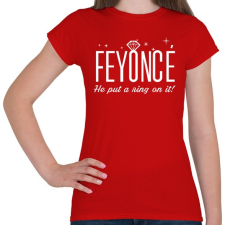 PRINTFASHION Lánybúcsú - FEYONCÉ - Női póló - Piros női póló