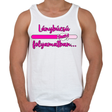 PRINTFASHION Lánybúcsú folyamatban - Férfi atléta - Fehér