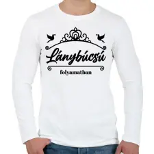 PRINTFASHION Lánybúcsú folyamatban - Férfi hosszú ujjú póló - Fehér férfi póló