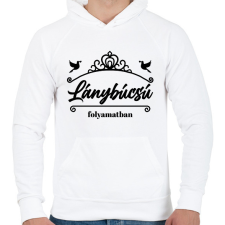 PRINTFASHION Lánybúcsú folyamatban - Férfi kapucnis pulóver - Fehér férfi pulóver, kardigán