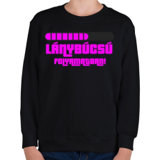 PRINTFASHION Lánybúcsú folyamatban - Gyerek pulóver - Fekete