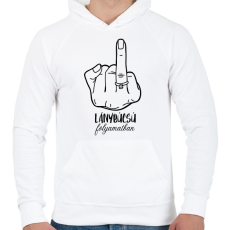 PRINTFASHION Lánybúcsú folyamatban - lánybúcsús póló a csapatnak - Férfi kapucnis pulóver - Fehér