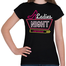 PRINTFASHION Lánybúcsú Ladies Night - Női póló - Fekete