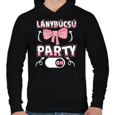PRINTFASHION Lánybúcsú party on - Férfi kapucnis pulóver - Fekete férfi pulóver, kardigán