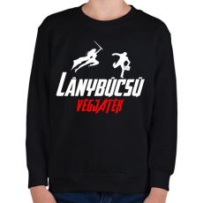 PRINTFASHION Lánybúcsú végjáték 2 - Gyerek pulóver - Fekete