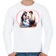PRINTFASHION Lánykérés - Férfi pulóver - Fehér