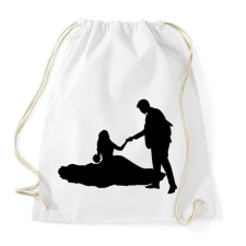 PRINTFASHION Lánykérés sziluett  - Sportzsák, Tornazsák - Fehér tornazsák