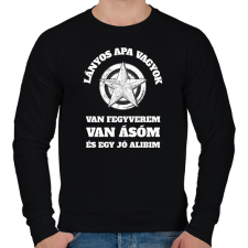 PRINTFASHION LÁNYOS APA 3 - Férfi pulóver - Fekete férfi pulóver, kardigán