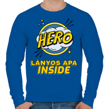 PRINTFASHION LÁNYOS APA INSIDE - Férfi pulóver - Királykék férfi pulóver, kardigán