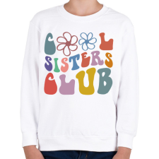 PRINTFASHION Lánytestvér klub - Gyerek pulóver - Fehér gyerek pulóver, kardigán