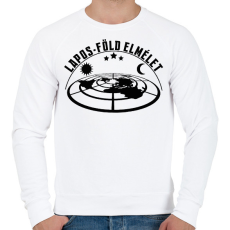 PRINTFASHION Lapos-föld elmélet - Férfi pulóver - Fehér
