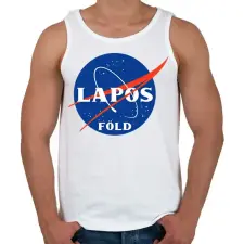 PRINTFASHION Lapos-föld - Férfi atléta - Fehér atléta, trikó
