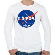 PRINTFASHION Lapos-föld - Férfi hosszú ujjú póló - Fehér férfi póló