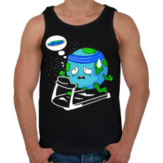 PRINTFASHION Lapos föld kardió - Férfi atléta - Fekete