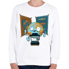 PRINTFASHION Laposföld hívő - Gyerek pulóver - Fehér