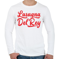 PRINTFASHION Lasagna - Férfi hosszú ujjú póló - Fehér