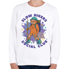 PRINTFASHION Lassú kirándulók klubja - Gyerek pulóver - Fehér gyerek pulóver, kardigán