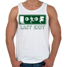 PRINTFASHION last-exit - Férfi atléta - Fehér