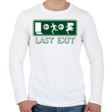 PRINTFASHION last-exit - Férfi hosszú ujjú póló - Fehér férfi póló