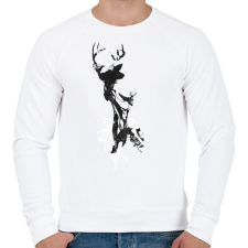 PRINTFASHION Last time I was a deer - Férfi pulóver - Fehér férfi pulóver, kardigán