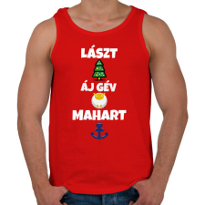 PRINTFASHION LÁSZT KRISZMÖSZ - Férfi atléta - Piros atléta, trikó