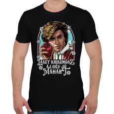 PRINTFASHION Lászt Kriszmösz - Férfi póló - Fekete