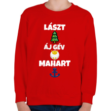 PRINTFASHION LÁSZT KRISZMÖSZ - Gyerek pulóver - Piros gyerek pulóver, kardigán