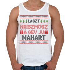 PRINTFASHION Lászt kriszmösz karácsonyi mintás fehér póló - Férfi atléta - Fehér atléta, trikó