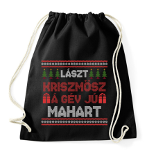 PRINTFASHION Lászt kriszmösz karácsonyi mintás fekete póló - Sportzsák, Tornazsák - Fekete tornazsák