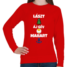 PRINTFASHION LÁSZT KRISZMÖSZ - Női pulóver - Piros női pulóver, kardigán