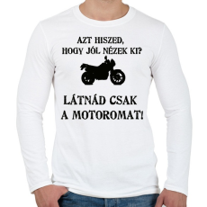 PRINTFASHION LÁTNÁD4 - Férfi hosszú ujjú póló - Fehér