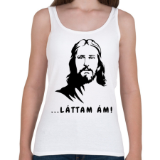 PRINTFASHION ... láttam ám! - Vicces Jézus feliratos minta - Női atléta - Fehér női trikó