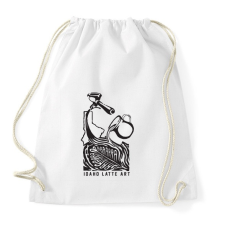 PRINTFASHION Latte art - Sportzsák, Tornazsák - Fehér tornazsák