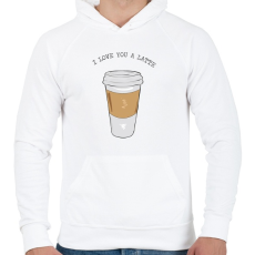 PRINTFASHION Latte - Férfi kapucnis pulóver - Fehér