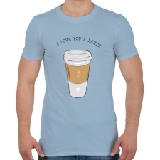 PRINTFASHION Latte - Férfi póló - Világoskék férfi póló