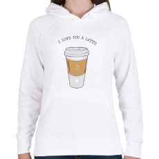 PRINTFASHION Latte - Női kapucnis pulóver - Fehér