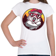 PRINTFASHION Laza borz - Női póló - Fehér