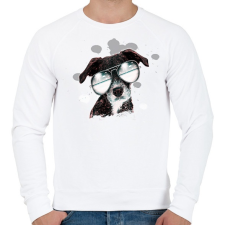 PRINTFASHION laza kutya - Férfi pulóver - Fehér férfi pulóver, kardigán
