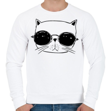 PRINTFASHION Laza macsek - Férfi pulóver - Fehér férfi pulóver, kardigán
