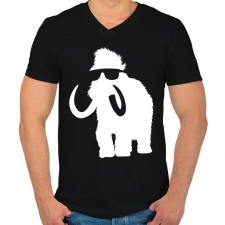 PRINTFASHION Laza mammut - Férfi V-nyakú póló - Fekete férfi póló