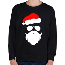 PRINTFASHION Laza mikulás - Gyerek pulóver - Fekete
