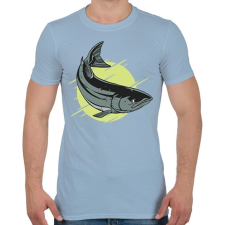 PRINTFASHION Lazac - Férfi póló - Világoskék férfi póló