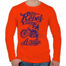 PRINTFASHION Lázadó - Férfi hosszú ujjú póló - Narancs férfi póló