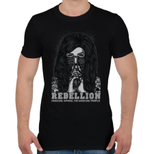 PRINTFASHION Lázadó - Férfi póló - Fekete férfi póló